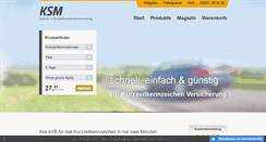 Desktop Screenshot of kurzzeitkennzeichen-versicherung.net