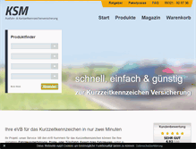 Tablet Screenshot of kurzzeitkennzeichen-versicherung.net